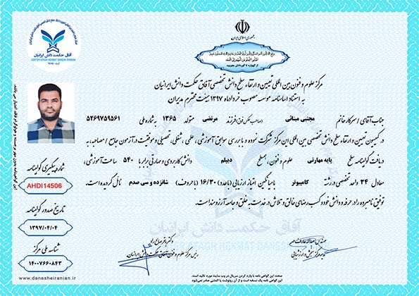 مجتبی مینائی مدرک