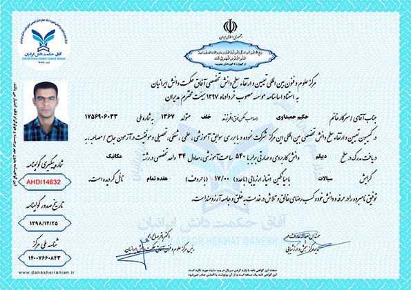 حکیم حمیداوی مدرک